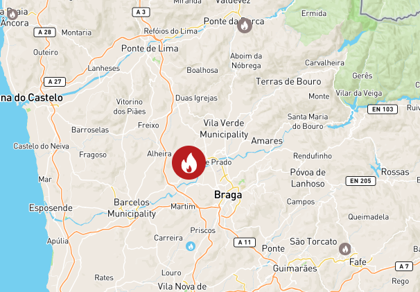 Mais de 60 bombeiros combatem chamas entre barcelos e vila verde 10 Mais de 60 bombeiros combatem chamas entre barcelos e vila verde