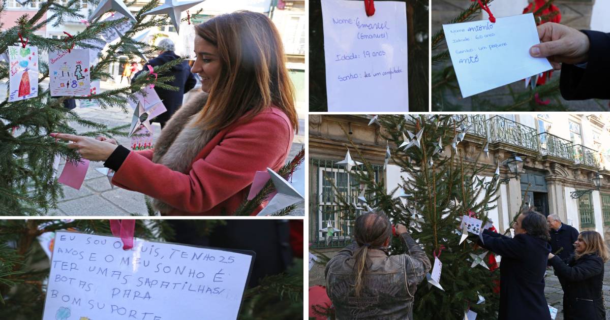 Em Braga, há uma árvore dos desejos para ajudar a realizar sonhos de Natal  aos mais desfavorecidos
