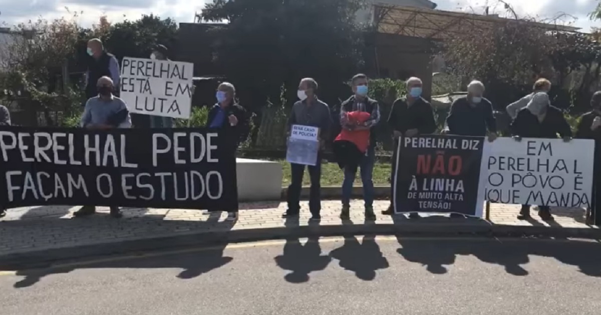 António costa recebido em barcelos com protesto contra linha de muito alta tensão