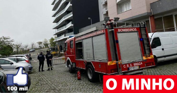 Gas leak forces the street cut in Braga