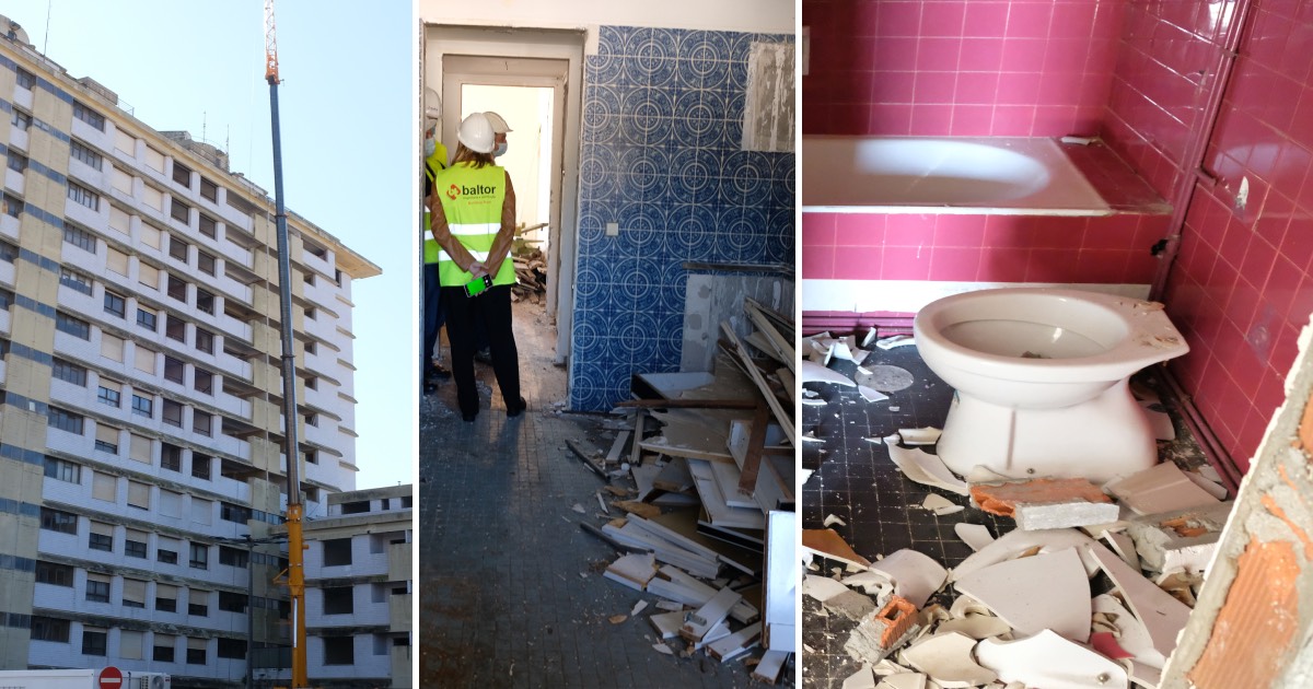 Máquina tritura 15 mil toneladas de materiais do prédio coutinho em viana