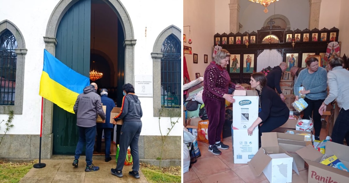 Ucranianos ortodoxos de viana encheram "quatro capelas" com bens angariados