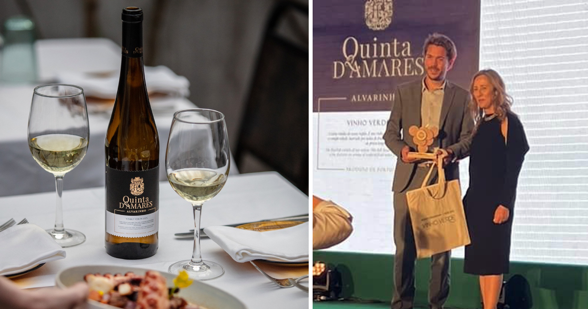 Quinta d'amares alvarinho 2022 vence grande medalha de ouro dos vinhos verdes