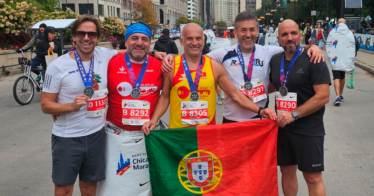 Amigos de braga correram maratona de chicago onde foi batido novo recorde do mundo