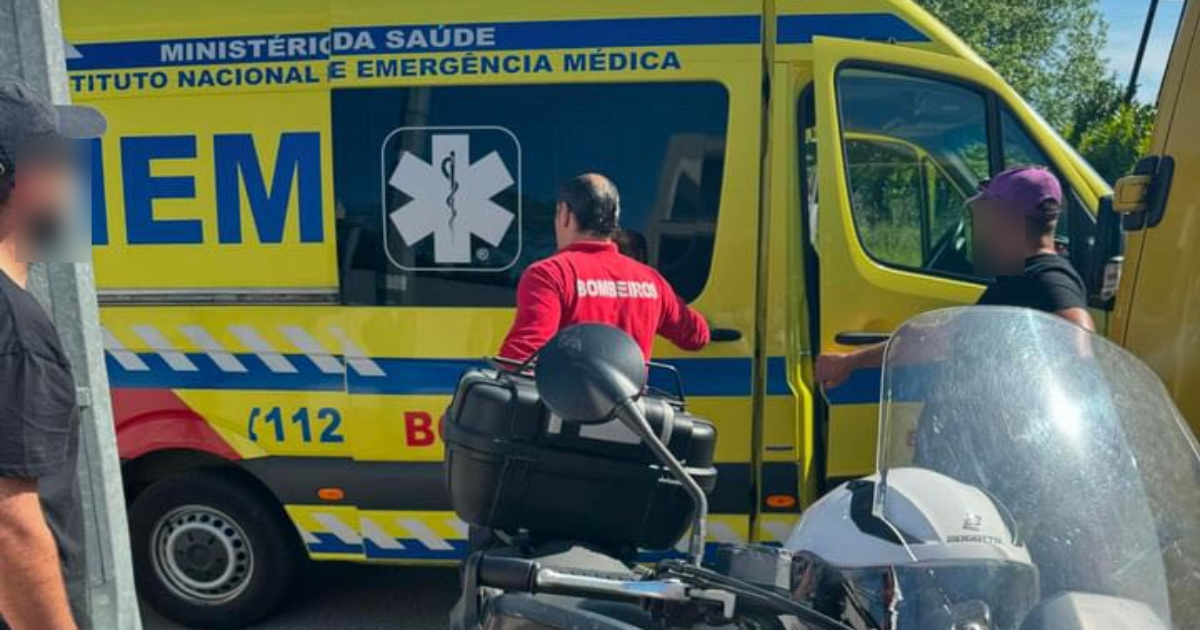 Motociclista evita colisão e acaba ferido em braga
