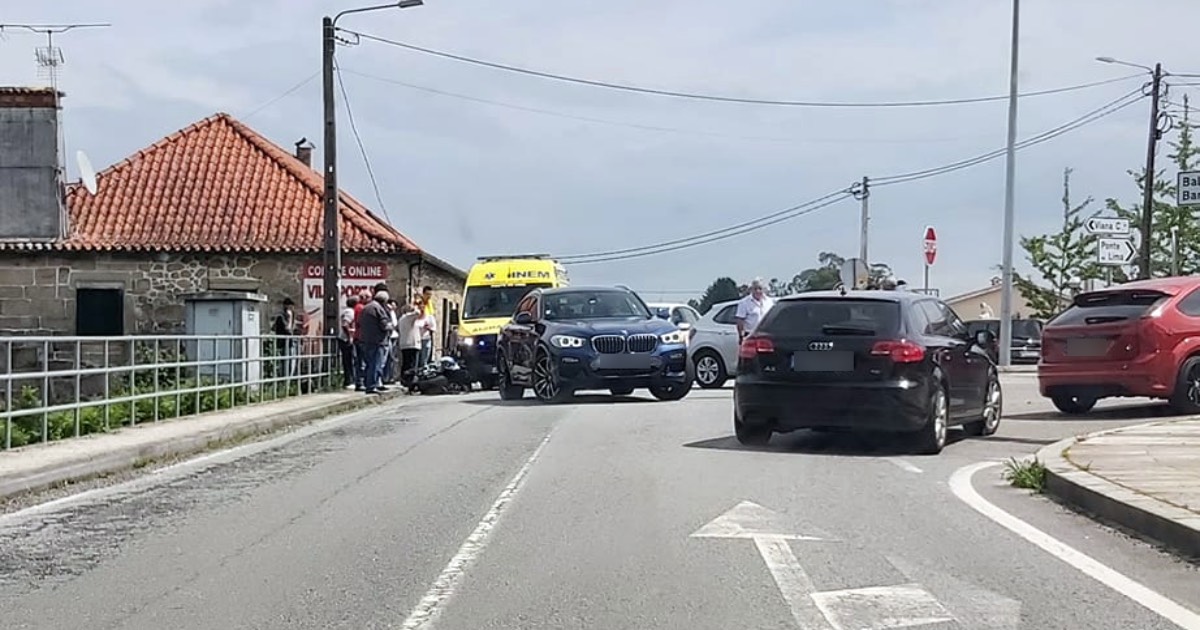 Motociclista ferido em ponte de lima