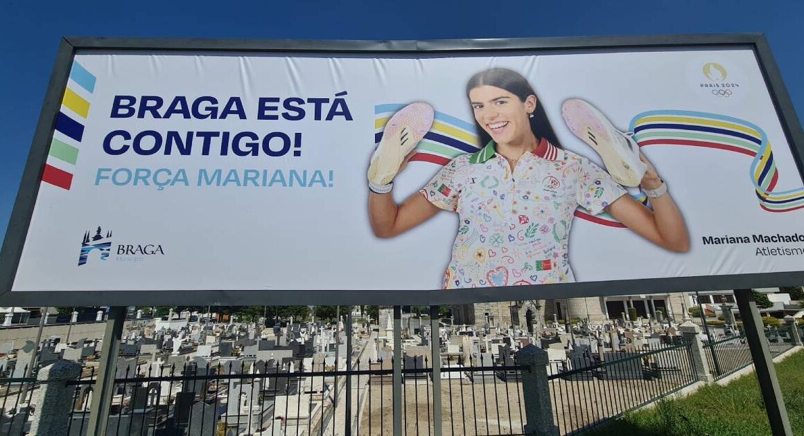 Braga coloca 'outdoors' de apoio a mariana machado