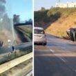 Despista-se contra marco de água na variante em barcelos