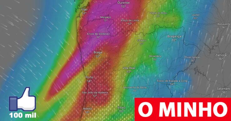 Storm Bert Approaches Minho: Where Will the Heavy Rain Hit Hardest?