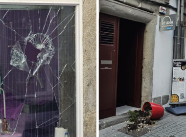 Montras partidas, vasos derrubados. Esta noite foi de vandalismo em viana
