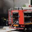Viatura destruída por incêndio numa garagem em guimarães