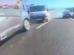 Vídeo mostra choque em cadeia na a3