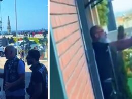 Puxa de pistola em frente à praia em vila do conde