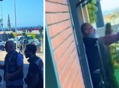 Puxa de pistola em frente à praia em vila do conde