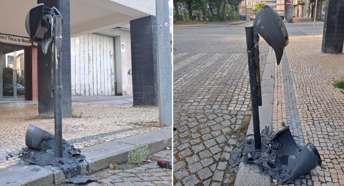 Vandalismo em braga: queimados mais dois caixotes do lixo
