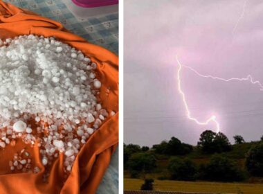 Trovoada e granizo em trás-os-montes