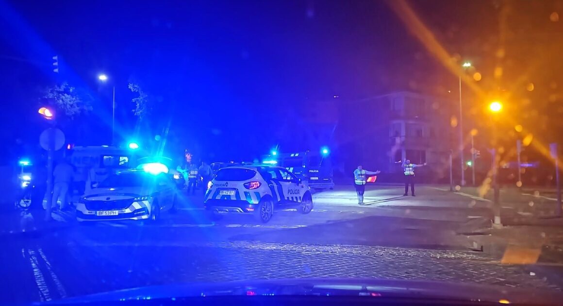 Braga: motociclista ferido em acidente aparatoso