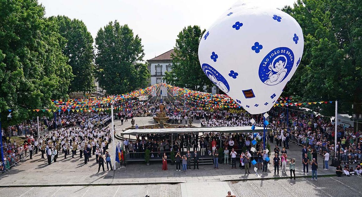 Largada de balão gigante dá tiro de partida para a noitada do s. João de braga
