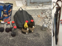 Cabeceiras de basto: usava frascos de polpa de tomate para fazer cocktails molotov