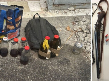 Cabeceiras de basto: usava frascos de polpa de tomate para fazer cocktails molotov