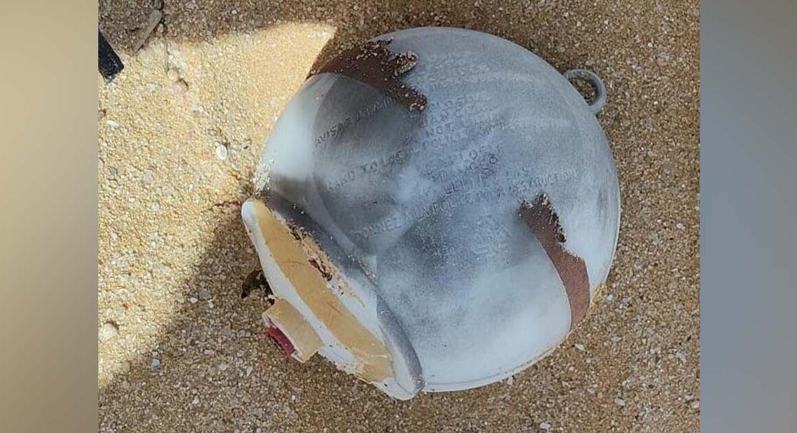 Encontrado explosivo em praia. Marinha avisa para nunca mexer