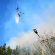 Dois meios aéreos no combate a incêndio em vieira do minho