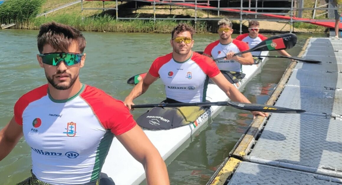 João ribeiro na final de k4 500 nos europeus de pista