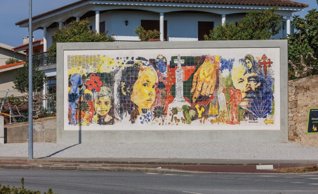 Há um novo mural com 1. 197 azulejos no caminho de santiago em barcelos