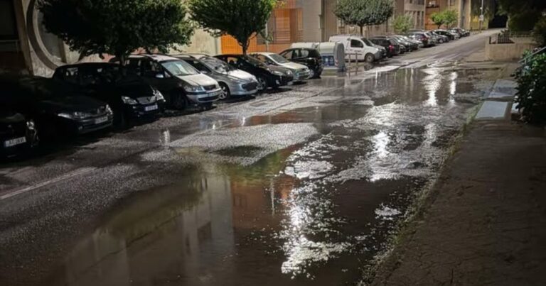 Fuga de água canalizada no centro de braga