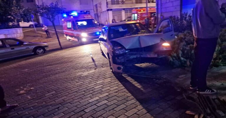 Galga passeio, invade jardim e embate contra edifício em fafe