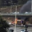 Carro arde na a3
