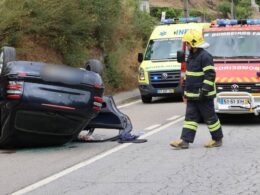 Três feridos após capotamento na estrada fafe-póvoa de lanhoso