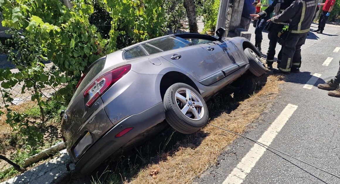 Casal ferido após despiste em guimarães