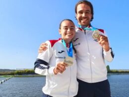 Canoístas de ponte de lima que levaram duas pratas nas estafestas mistas orgulhosos e felizes