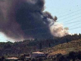 Póvoa de lanhoso: incêndio no aterro da braval