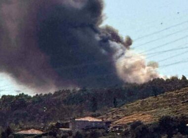 Póvoa de lanhoso: incêndio no aterro da braval