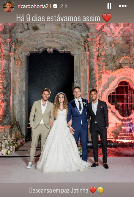 Ricardo horta: "há nove dias estávamos assim. Descansa em paz, jotinha” 6 Ricardo horta: "há nove dias estávamos assim. Descansa em paz, jotinha”