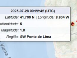 Sismo sentido em ponte de lima