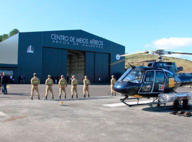 Helicóptero deslocado para o alentejo regressa a arcos de valdevez