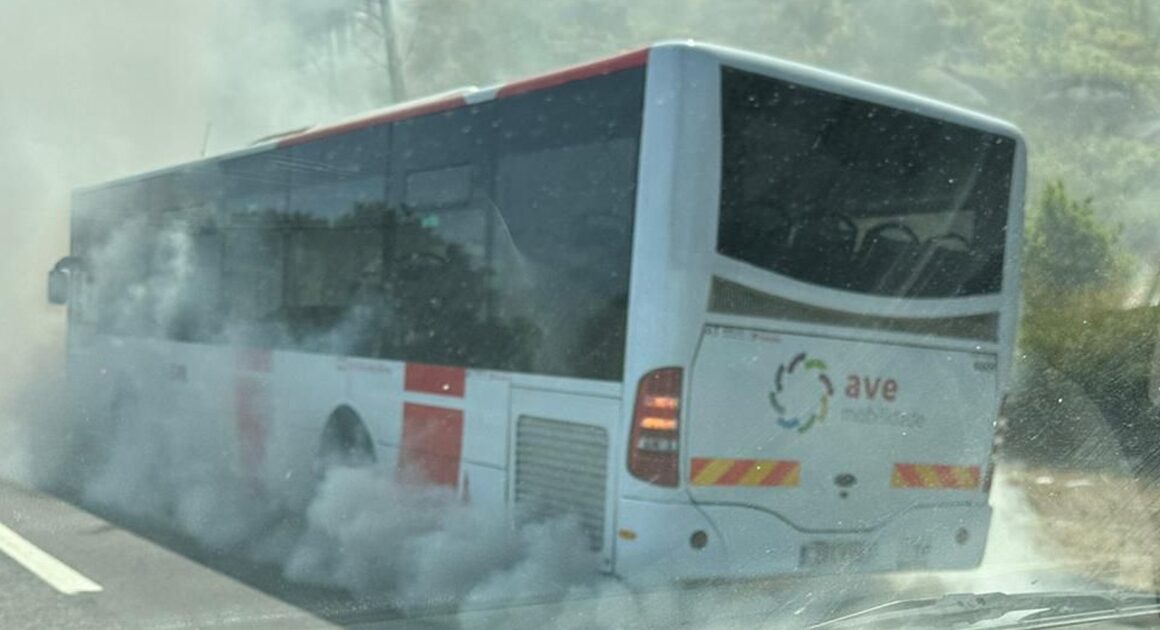 Autocarro envolto em fumo provoca susto na estrada braga-póvoa de lanhoso