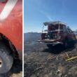 Viatura dos bombeiros de cabeceiras de basto danificada durante incêndio