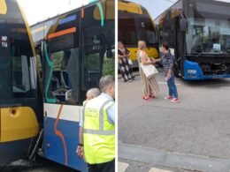Metro colide com autocarro em vila do conde