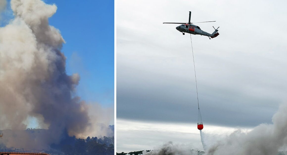 Cerca de 100 bombeiros e cinco meios aéreos combatem incêndios em vila verde e ponte de lima