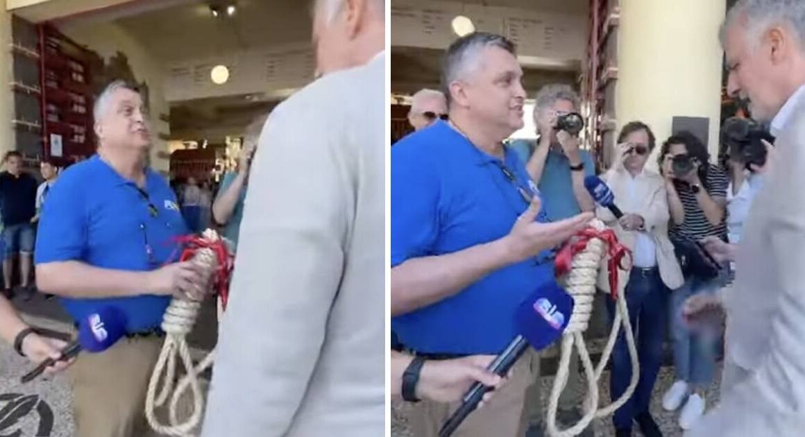 Adn oferece corda com nó de forca a gouveia e melo, mas este devolveu-a e deixou recado