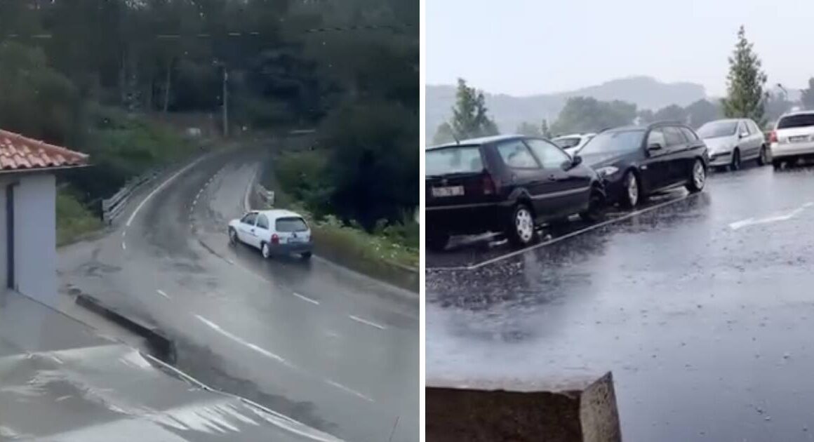 Hoje já caiu granizo em guimarães e houve trovoada no alto minho