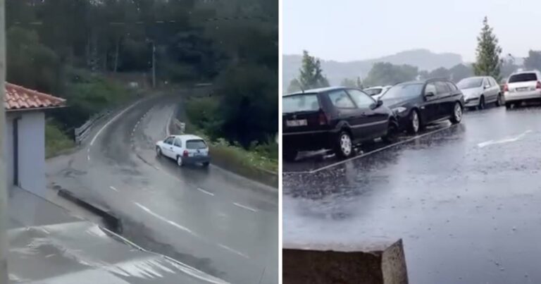 Hoje já caiu granizo em guimarães e houve trovoada no alto minho