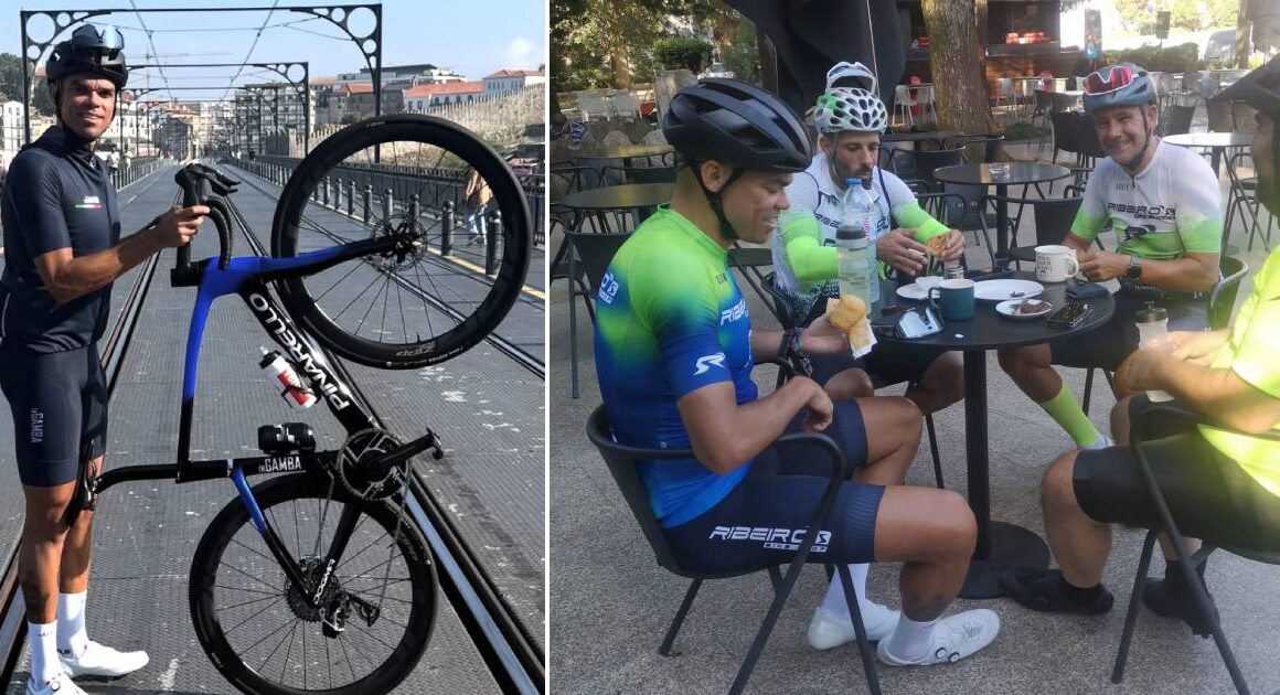 Pepe estreou 'bike' nova e ainda parou para um café no vale do ave