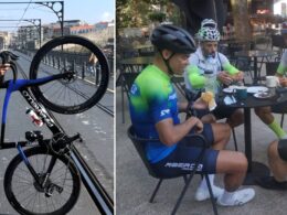 Pepe estreou 'bike' nova e ainda parou para um café no vale do ave