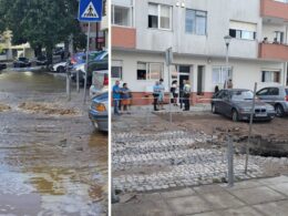 Conduta de água 'estoura' e causa o pânico em viana