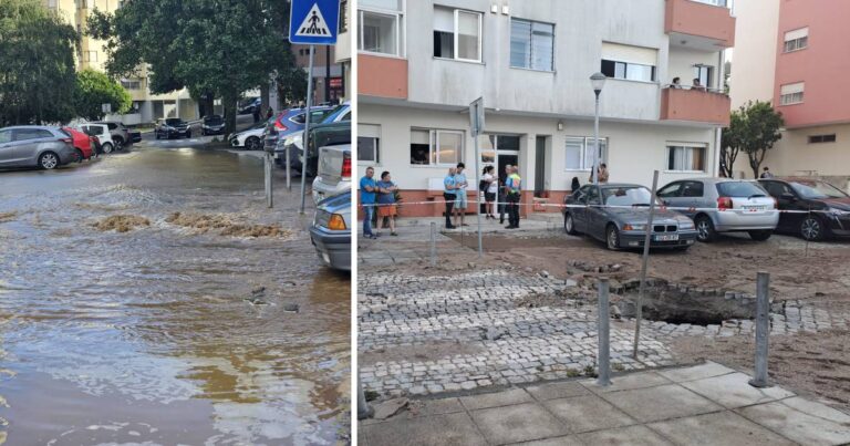 Conduta de água 'estoura' e causa o pânico em viana